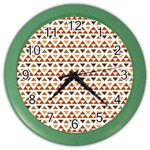 Geometric Tribal Pattern Design Color Wall Clock Front