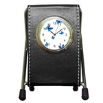 Butterfly-blue-phengaris Pen Holder Desk Clock Front