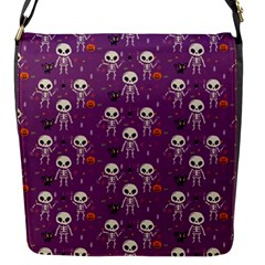 Skull Halloween Pattern Flap Closure Messenger Bag (s) by Maspions