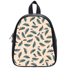 Background Palm Leaves Pattern School Bag (small) by Maspions