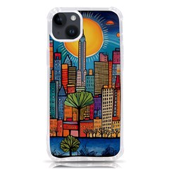 City New York Nyc Skyscraper Skyline Downtown Night Business Urban Travel Landmark Building Architec Iphone 14 Plus Tpu Uv Print Case