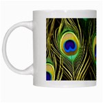 Peacock Pattern White Mug Left