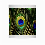 Peacock Pattern White Mug Center
