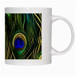Peacock Pattern White Mug Right