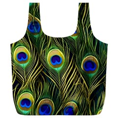 Peacock Pattern Full Print Recycle Bag (xl) by Maspions