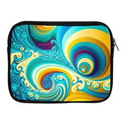 Abstract Waves Ocean Sea Whimsical Apple Ipad 2/3/4 Zipper Cases by Maspions