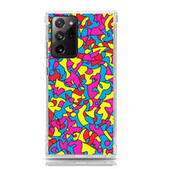 Colorful-graffiti-pattern-blue-background Samsung Galaxy Note 20 Ultra Tpu Uv Case