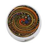 Swirl Vortex Emoji Cyclone Motion Art 4-Port USB Hub (Two Sides) Back