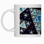 Fractal Triangle Geometric Abstract Pattern White Mug Left