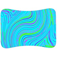 Pattern Swirl Pink Green Aqua Velour Seat Head Rest Cushion