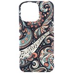 Paisley Print Musical Notes7 iPhone 15 Pro Max Black UV Print PC Hardshell Case Front