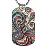 Paisley Print Musical Notes6 Dog Tag (One Side) Front
