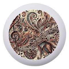 Paisley Print Musical Notes5 Dento Box With Mirror