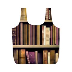Books Bookshelves Office Fantasy Background Artwork Book Cover Apothecary Book Nook Literature Libra Full Print Recycle Bag (m)