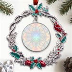 Pattern 2a Pattern 2 Metal X mas Wreath Holly leaf Ornament Front