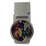 pattern with horses Money Clips (Round)  Front