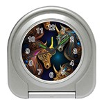 pattern with horses Travel Alarm Clock Front