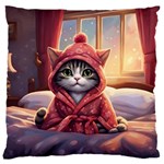 Cat 2 16  Baby Flannel Cushion Case (Two Sides) Back