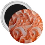 Peach Fuzz Elegant Print Abstract Design 3  Magnets Front