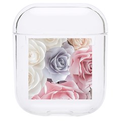Pastel Rose  Flower Blue Pink White Hard Pc Airpods 1/2 Case