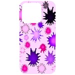Inks Drops Black Paint Design iPhone 15 Pro Black UV Print PC Hardshell Case Front