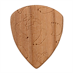 Pattern Bananas Fruit Tropical Seamless Texture Graphics Guitar Shape Wood Guitar Pick Holder Case And Picks Set Pick