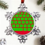 Keyboard Keys Computer Input Pc Metal Large Snowflake Ornament Front
