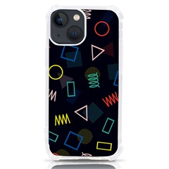 Memphis Seamless Patterns Abstract Jumble Textures Iphone 13 Mini Tpu Uv Print Case