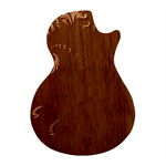Lachs Kl Rotweissschwarz Kl Guitar Shape Wood Guitar Pick Holder Case And Picks Set Front