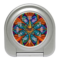 Schwarz Bunt Travel Alarm Clock