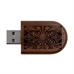 Schwarz bunt Wood Oval USB Flash Drive USB