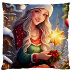 Christmas greeting 16  Baby Flannel Cushion Case (Two Sides) Front