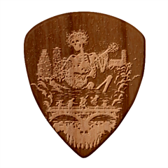 Grateful Dead Singing Skeleton Wood Guitar Pick (set Of 10)