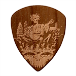Grateful Dead Singing Skeleton Wood Guitar Pick (Set of 10) Front