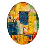 Wall Art Oval Glass Fridge Magnet (4 pack) Front