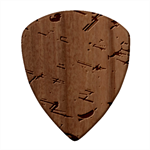 Ballon Classroom Square Wood Guitar Pick Holder Case And Picks Set Pick