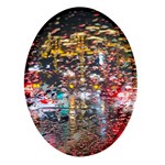 Water Droplets Oval Glass Fridge Magnet (4 pack) Front