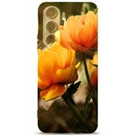 Yellow Butterfly Flower Samsung Galaxy S24 Plus 6.7 Inch Black TPU UV Case Front
