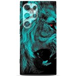 Angry Male Lion Predator Carnivore Samsung Galaxy S24 Ultra 6.9 Inch Black TPU UV Case Front