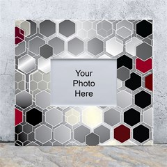Honeycomb Pattern White Wall Photo Frame 5  X 7 