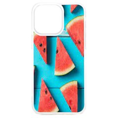 Watermelon Blue Background Iphone 15 Plus Tpu Uv Print Case