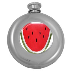 Watermelon Pillow Fluffy Round Hip Flask (5 Oz)