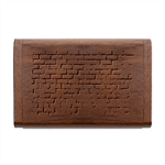 White And Blue Brick Wall Wood Oval USB Flash Drive Box