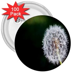 White Flower 3  Buttons (100 Pack) 