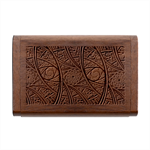 One Church Window Apophysis Art Fractal Wood Oval USB Flash Drive Box