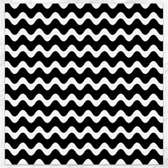 Wave-black White Canvas 16  X 16 