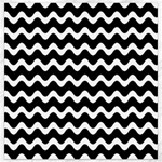 Wave-black White Canvas 16  x 16  15.2 x15.41  Canvas - 1