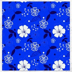 Blooming Seamless Pattern Blue Colors Canvas 16  X 16 