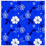 Blooming Seamless Pattern Blue Colors Canvas 16  x 16  15.2 x15.41  Canvas - 1