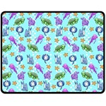 Sea Ocean Sealife Turtle Jellyfish Fleece Blanket (Medium) 60 x50  Blanket Front